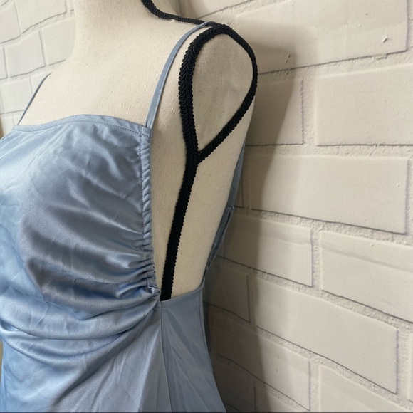 Danielle Bernstein Satin Ruched Slip Dress size 4 - Picture 3 of 8